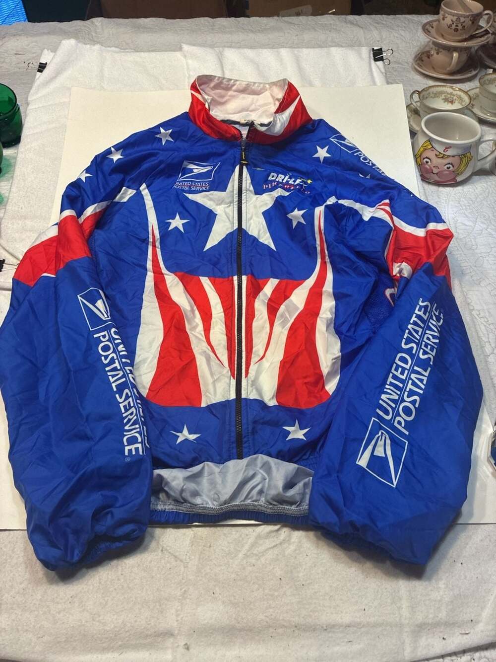 Vintage DeFeet US Postal Service Cycling Windbreaker Jacket